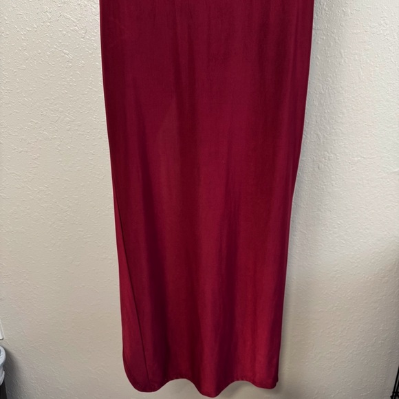 Windsor burgundy get the scoop sleeveless maxi bodycon dress L - Picture 10 of 12